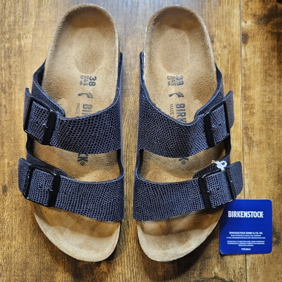 Birkenstock Shoes - Birkenstock 38 EU 7 US Arizona Magical Metallic Midnight Sandals NEW No Box